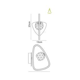 Netlighting Lux Switched Wall Lamp 1 Light G9 Polished Chrome in Grey - thumbnail 2