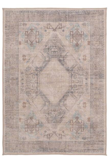 Kukoon Machine Washable Natural Jute Blend Traditional Beige Area Rug - Size: 80 cm x 150 cm - image 1