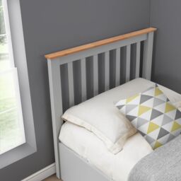 Bedmaster Francis Wooden Ottoman Bed & Platinum 2000 Pocket Sprung Mattress in Grey - Size: Single - thumbnail 4