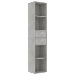 Berkfield Home Modern Book Cabinet Concrete Grey 36x30x171 cm Engineered Wood - Size: 36 x 30 x 171 cm - thumbnail 3