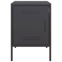Berkfield Home Durable Bedside Cabinets 2 pcs Black 36x39x50.5 cm Steel - thumbnail 4