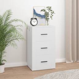 Berkfield Home Sideboard White 40x33x70 cm Engineered Wood - Size: 40 x 33 x 70 cm - thumbnail 2