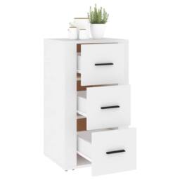 Berkfield Home Sideboard White 40x33x70 cm Engineered Wood - Size: 40 x 33 x 70 cm - thumbnail 7