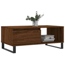Berkfield Home Modern Coffee Table Brown Oak 90x50x36.5 cm Engineered Wood - thumbnail 1
