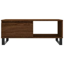 Berkfield Home Modern Coffee Table Brown Oak 90x50x36.5 cm Engineered Wood - thumbnail 5