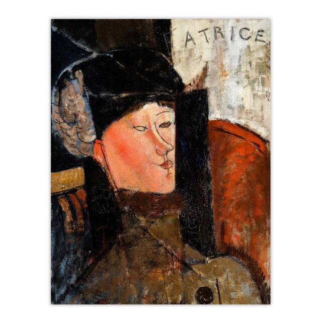 "Artery8 Portrait of Beatrice Hastings Modigliani Vintage Wall Art Print Poster - Size: W18"" x H24""" - image 1