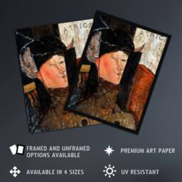"Artery8 Portrait of Beatrice Hastings Modigliani Vintage Wall Art Print Poster - Size: W18"" x H24""" - thumbnail 2