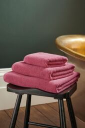 CHRISTY 'Brixton' Luxury Textured 100% Cotton Towels in Light Red - thumbnail 1