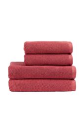 CHRISTY 'Brixton' Luxury Textured 100% Cotton Towels in Light Red - thumbnail 2