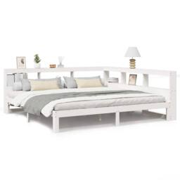 Berkfield Home Bookcase Bed without Mattress White 180x200 cm Super King Solid Wood Pine - thumbnail 2