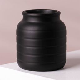 Leaf Black Vase Planter 13 x 13 x 14cm - Size: 13 x 13 x 14 cm - thumbnail 2