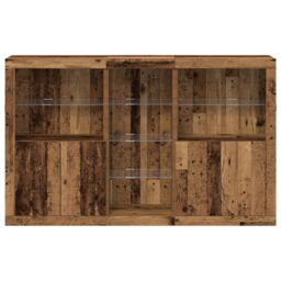Berkfield Home Sideboard with LED Lights Old Wood 162x37x100 cm Engineered Wood in Brown - Size: 162 x 37 x 100 cm - thumbnail 5