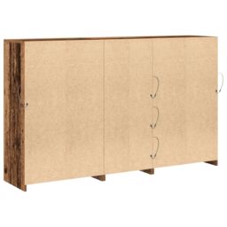 Berkfield Home Sideboard with LED Lights Old Wood 162x37x100 cm Engineered Wood in Brown - Size: 162 x 37 x 100 cm - thumbnail 8