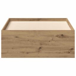 Berkfield Home Bed Frame without Mattress Artisan Oak 100x200cm Engineered Wood in Brown - Size: 100x200 cm - thumbnail 5