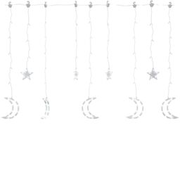 Berkfield Home Star & Moon Fairy Lights Remote Control 345 LED Cold White - thumbnail 2