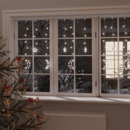 Berkfield Home Star & Moon Fairy Lights Remote Control 345 LED Cold White - thumbnail 1