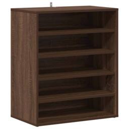 Berkfield Home Shoe Cabinet Brown Oak 60x35x70 cm Engineered Wood - Size: 60 x 35 x 70 cm - thumbnail 3
