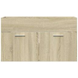 Berkfield Home Sink Cabinet Sonoma Oak 80x38.5x46 cm Engineered Wood in Light Oak - thumbnail 4
