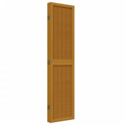 Berkfield Home Room Divider 5 Panels Brown Solid Wood Paulownia - thumbnail 5