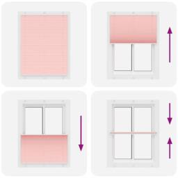 Berkfield Home Pleated Blind Pink 105x150 cm Fabric Width 104.4 cm Polyester - thumbnail 7