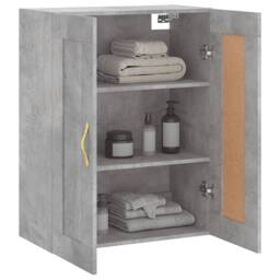 Berkfield Home Wall Mounted Cabinet Concrete Grey 69.5x34x90 cm Engineered Wood - thumbnail 5