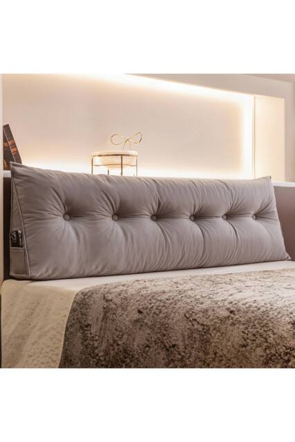 Living and Home Washable Wedge Headboard Pillow with Side Pocketed in Light Oak - Size: Large - image 1