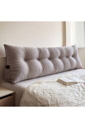 Living and Home Washable Wedge Headboard Pillow with Side Pocketed in Light Oak - Size: Large - thumbnail 6