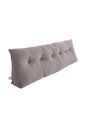 Living and Home Washable Wedge Headboard Pillow with Side Pocketed in Light Oak - Size: Large - thumbnail 4