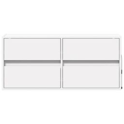 Berkfield Home TV Wall Cabinet with LED Lights White 100x31x45 cm - Size: 100 x 31 x 45 cm - thumbnail 6