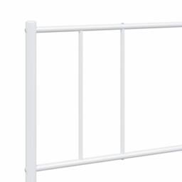 Berkfield Home Metal Bed Frame with Headboard & Footboard White 183x213 cm - thumbnail 9