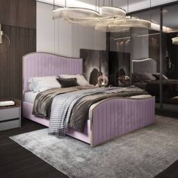 Casani Fulbeck Upholstered Soft Velvet Pink Metal Designer Bed Frame - Size: Single - thumbnail 5