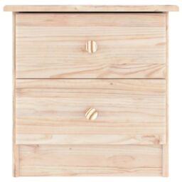 Berkfield Home Bedside Cabinet ALTA 43x35x40.5 cm Solid Wood Pine in Brown - thumbnail 3
