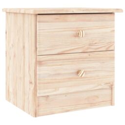 Berkfield Home Bedside Cabinet ALTA 43x35x40.5 cm Solid Wood Pine in Brown - thumbnail 2