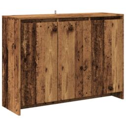 Berkfield Home Sideboard Old Wood 102x33x75 cm Engineered Wood in Brown - Size: 102 x 33 x 75 cm - thumbnail 2