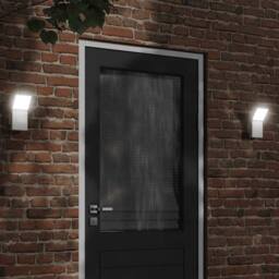 Berkfield Home Outdoor LED Wall Lights 2pcs White Die-cast Aluminium - thumbnail 1