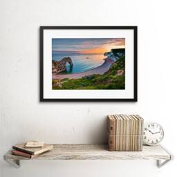 "Artery8 Durdle Door Dorset Cliff Seascape Sea Home Decor 12x16"" Framed Art - Size: W12"" x H16""" - thumbnail 2