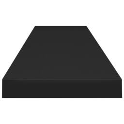 Berkfield Home Durable Floating Wall Shelves 2 pcs Black 120x23.5x3.8 cm MDF - thumbnail 5
