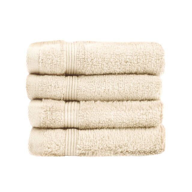 Allure Bath Fashions Luxury Zero Twist Egyptian Cotton Face Cloths - Pack of 4 in Stone - image 1
