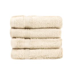 Allure Bath Fashions Luxury Zero Twist Egyptian Cotton Face Cloths - Pack of 4 in Stone