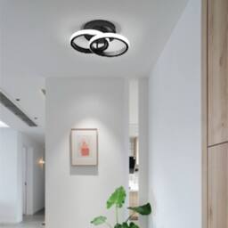 Pheashine Modern LED ceiling light, white light 6500K, round 25cm Indoor Use in Black - thumbnail 2