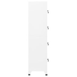 Berkfield Home Locker Cabinet White 38x45x180 cm Steel - Size: 38 x 45 x 180 cm - thumbnail 5