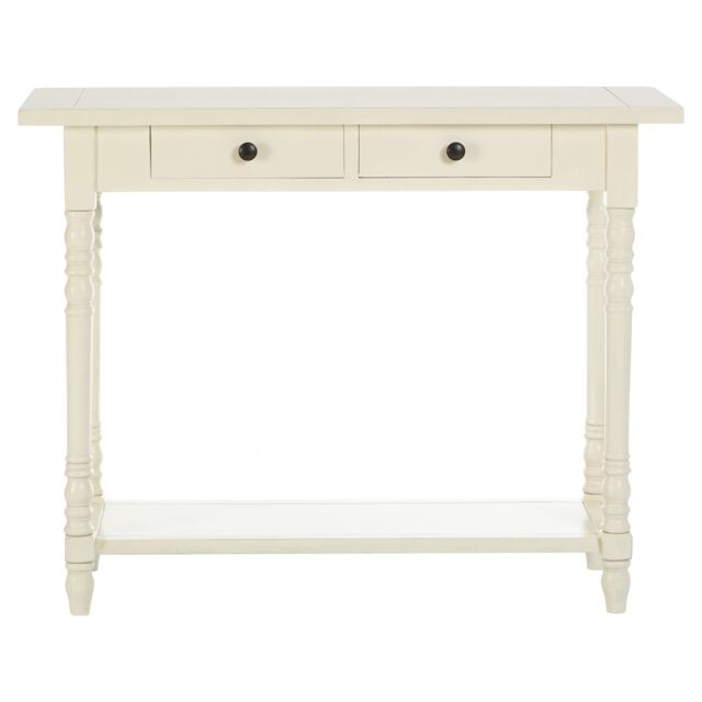 Orsina Console Table for Hallway, Pine Wood Hallway Table for Home Décor, Wood Table with 2 Drawers for Office in White - image 1