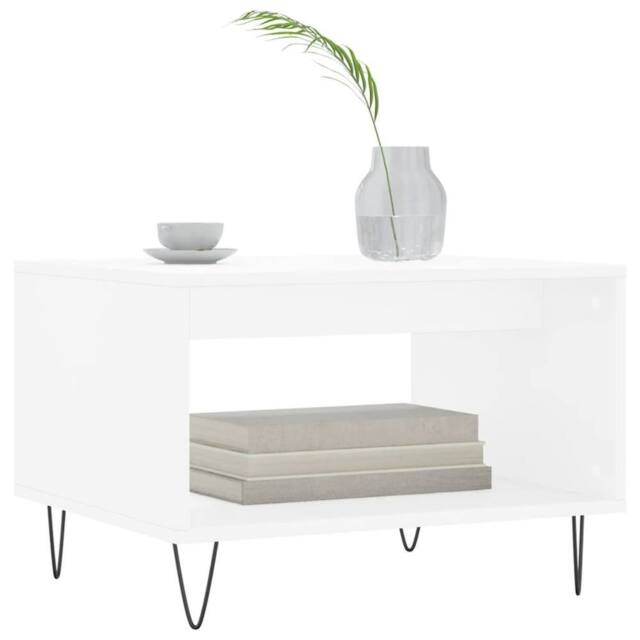 Berkfield Home Decorative Coffee Table White 60x50x40 cm Engineered Wood - Size: 60 x 50 x 40 cm - image 1