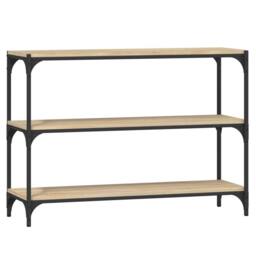Berkfield Home Book Cabinet Sonoma Oak 100x33x70.5 cm Engineered Wood & Steel in Brown - thumbnail 1