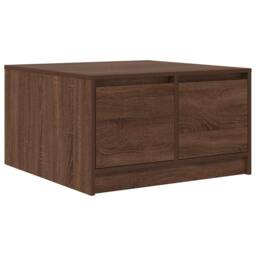 Berkfield Home Coffee Table with Drawers Brown Oak 70.5x70x40 cm - thumbnail 8