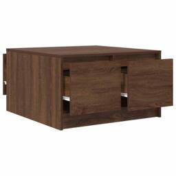 Berkfield Home Coffee Table with Drawers Brown Oak 70.5x70x40 cm - thumbnail 5