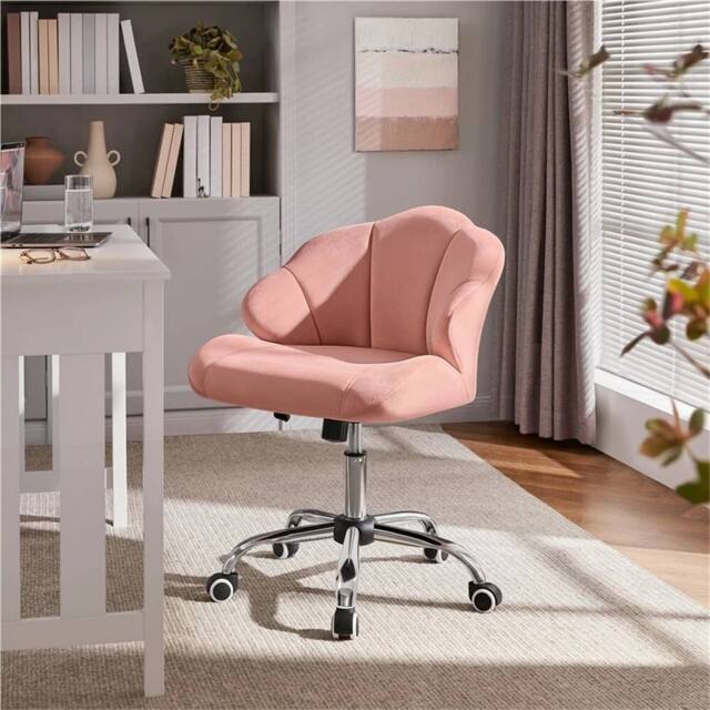 EONLION Pink Modern Swivel Home Office Chair - Size: 100 cm - image 1