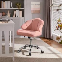 EONLION Pink Modern Swivel Home Office Chair - Size: 100 cm - thumbnail 1