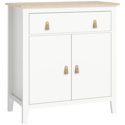 HOMCOM Sideboard with Drawer, Adjustable Shelf for Living Room in White - thumbnail 2