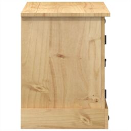 Berkfield Home TV Cabinet Corona 100x37x52 cm Solid Wood Pine in Brown - Size: 100 x 37 x 52 cm - thumbnail 5